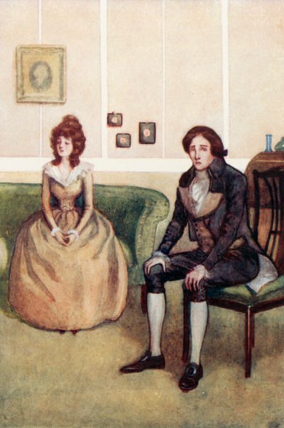 Illustratie voor Sense and Sensibility door Jane Austen door Arthur Wallis Mills