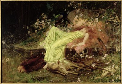 Een Sprookje: "Alles Leek te Slapen, de Schuwe Haas op Vorm" - Scott, c.1895 door Arthur Wardle