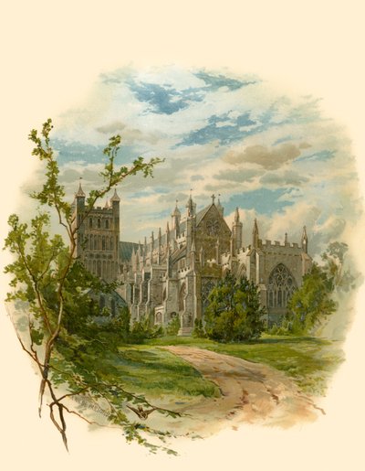 Kathedraal van Exeter, Zuidoost door Arthur Wilde Parsons