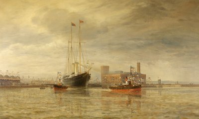 Opening van het Royal Edward Dock, Avonmouth, 9 juli door Arthur Wilde Parsons