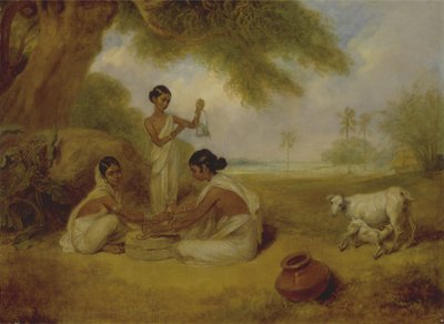 Maïs malen door Arthur William Devis