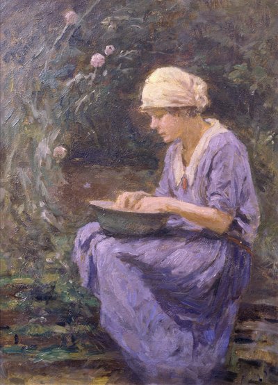 Meisje aan het werk door Arthur Winter Shaw