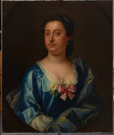 Portret van een dame, mogelijk Edward Hyde, Lord Cornbury in een jurk door Artist UnknownUnidentified painter label QS