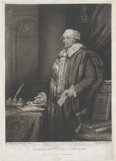 1e graaf van Carnavon Herbert door Artist Unknown