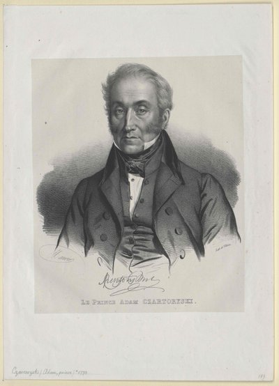 Adam George graaf Czartoryski (afdrukken) door Artist Unknown