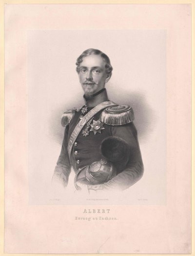 Albert I Koning van Saksen, door Artist Unknown