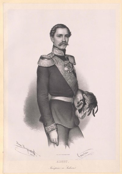 Albert I Koning van Saksen, door Artist Unknown