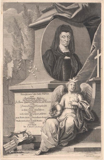 Anne Susanna Thomae (afdruk) door Artist Unknown