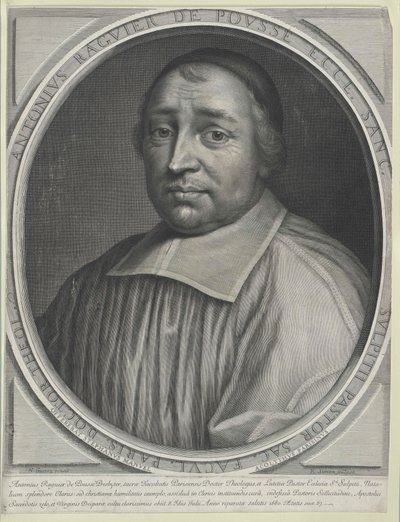 Antoine Raguier de Pouss? (prent) door Artist Unknown