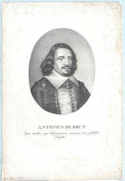 Antoine de Brun (druk) door Artist Unknown