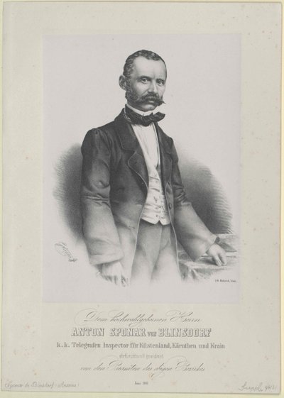 Anton von Sponar-Blinsdorf door Artist Unknown
