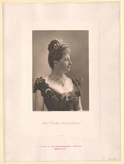 Aartshertogin van Oostenrijk Maria Dorothea (prent) door Artist Unknown