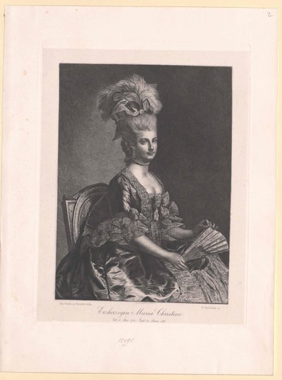 Aartshertogin van Oostenrijk Marie Christine door Artist Unknown