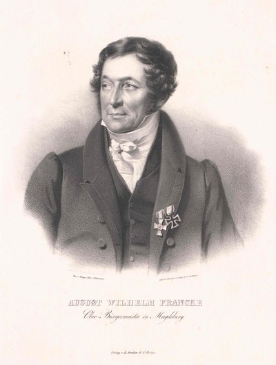 August Wilhelm Francke (druk) door Artist Unknown