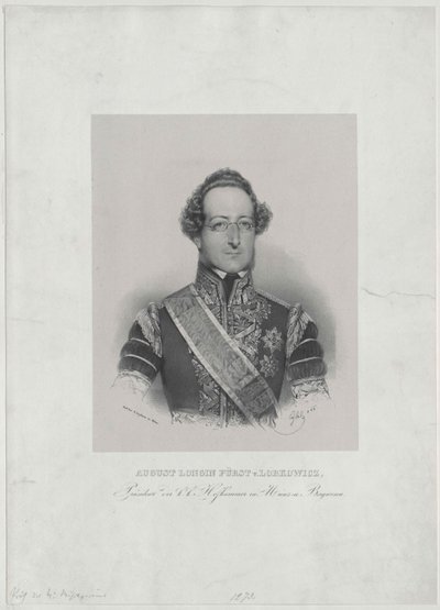 Augustus graaf Lobkowitz door Artist Unknown