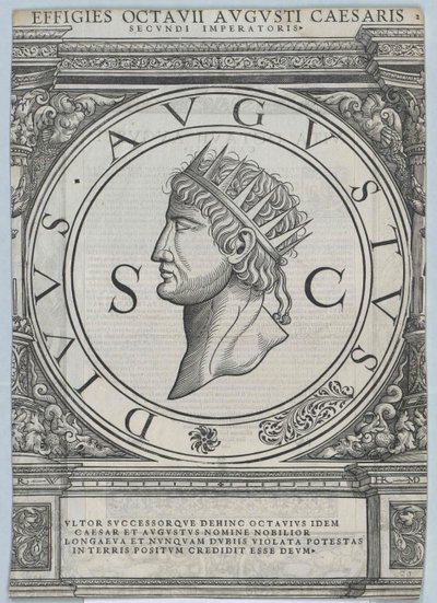 Caius Octavius Augustus door Artist Unknown