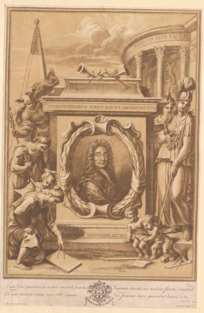 Christopher Wren door Artist Unknown