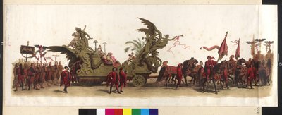 Koets van de Makart-Festzug (Parade voor het zilveren jubileum van Franz Josef en Elisabeth) op 27 april 1879 in Wenen door Artist Unknown