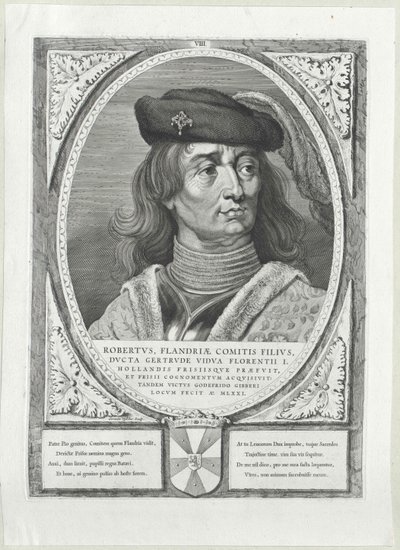 Graaf van Vlaanderen Robert I van de Friezen door Artist Unknown