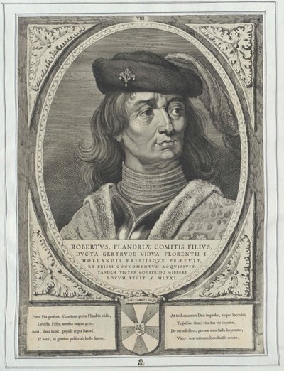 Graaf van Vlaanderen Robert I de Fries door Artist Unknown