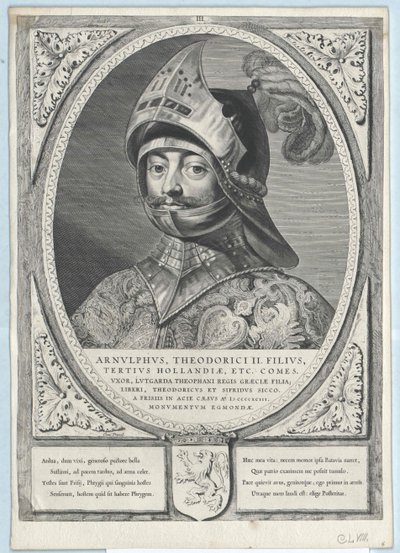 Graaf van Holland Arnulf II door Artist Unknown