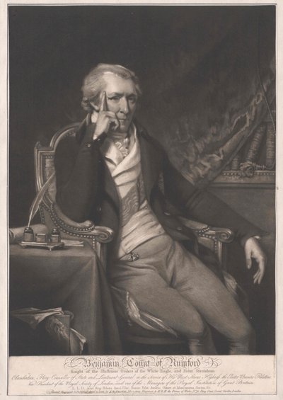 Graaf van Rumford Thompson door Artist Unknown