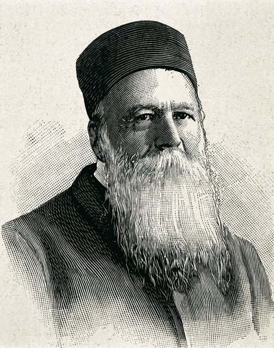 DUNANT, Henri (1845-1923). Oprichter van het Rode Kruis (1863). Nobelprijs voor de Vrede in 1901. Portret. Gravure. door Artist Unknown
