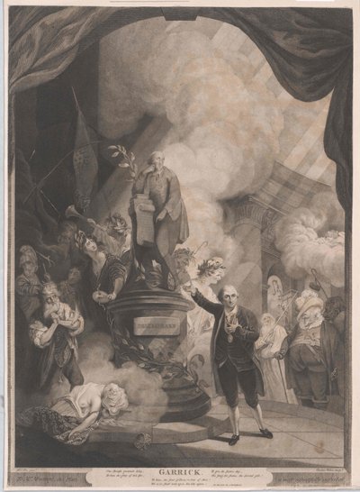 David Garrick door Artist Unknown