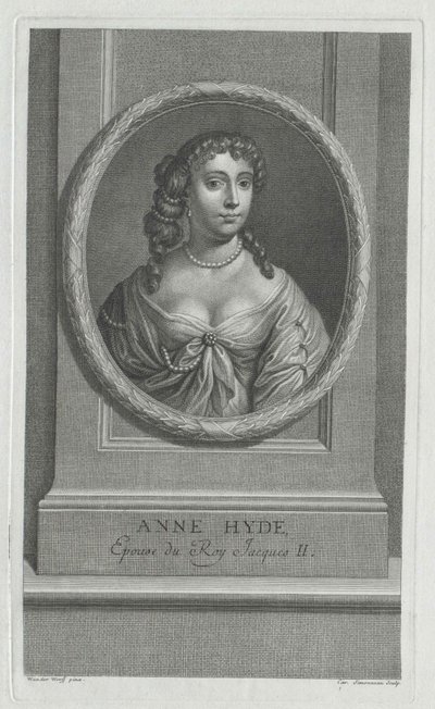 Hertogin van York Anne Hyde (prent) door Artist Unknown