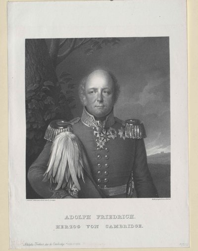 Hertog van Cambridge Adolf Friedrich door Artist Unknown