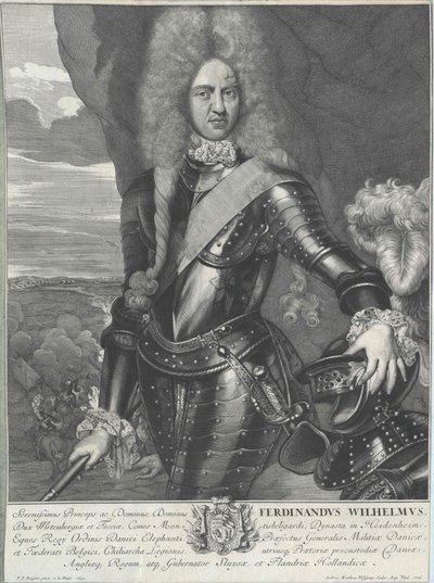 Hertog van Württemberg Ferdinand Wilhelm door Artist Unknown