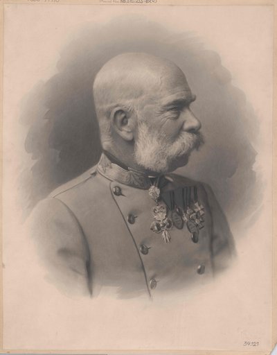 Keizer van Oostenrijk Franz Joseph I (prent) door Artist Unknown