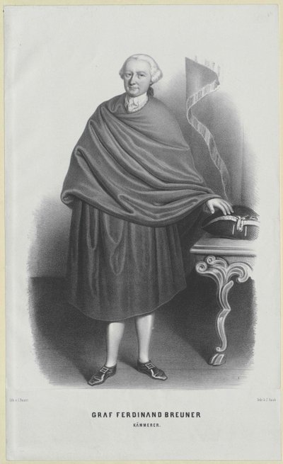 Ferdinand graaf Breunner door Artist Unknown
