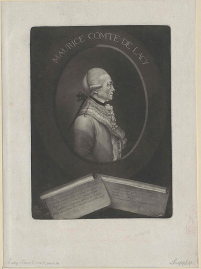 Franz Moritz graaf Lacy (druk) door Artist Unknown