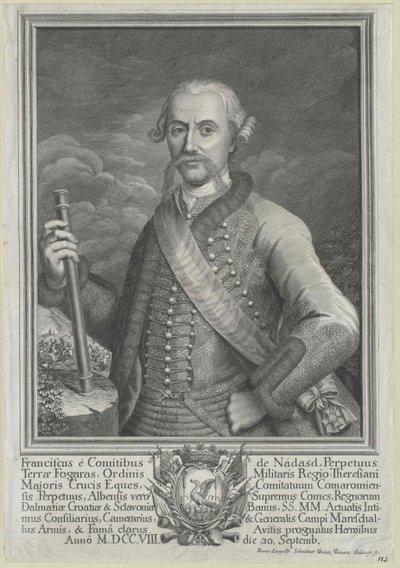 Franz count Nadasdy-Nadasd-Fogaras door Artist Unknown