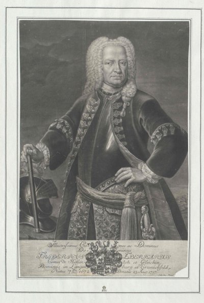 Frederik Eberhard graaf Hohenlohe-Kirchberg door Artist Unknown