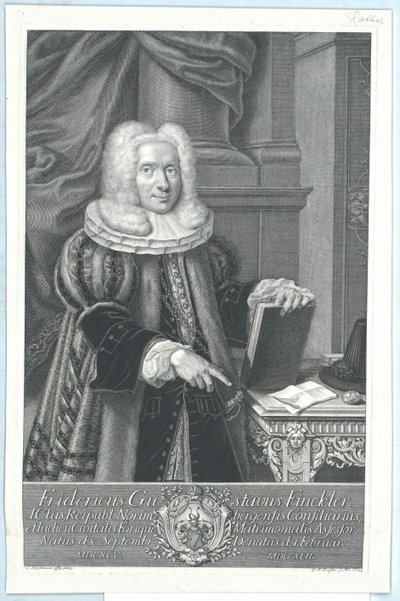 Frederik Gustav Finckler door Artist Unknown