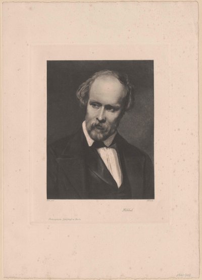 Friedrich Hebbel (prent) door Artist Unknown