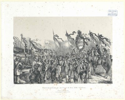 Begrafenis van de op 13 en 14 maart 1848 gesneuvelden door Artist Unknown