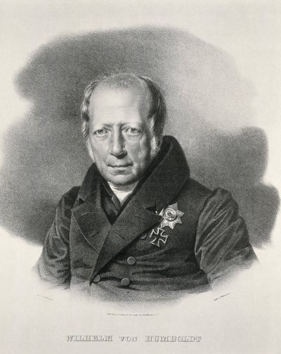 HUMBOLDT, Wilhelm von (1767-1835). Duitse staatsman en filosoof. Lithografie. door Artist Unknown
