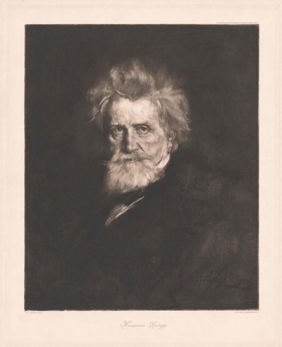 Hermann von Lingg (druk) door Artist Unknown