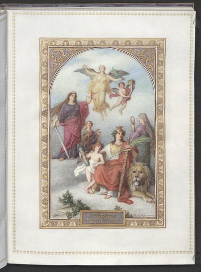 Hulde bij de gelegenheid van het 50-jarig regeringsjubileum van keizer Franz Joseph I, 1898 door Artist Unknown