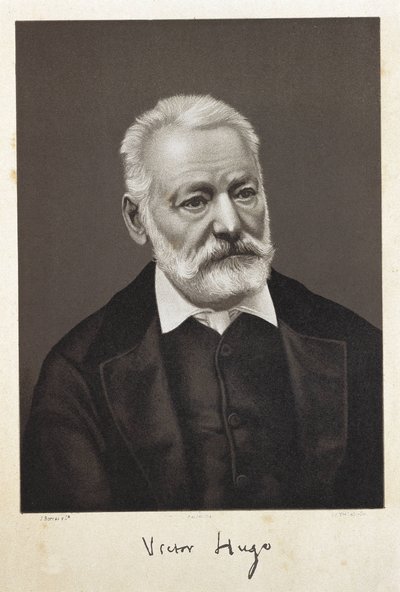 Hugo, Victor (1802-1885). Franse romantische schrijver. Lithografie door Artist Unknown