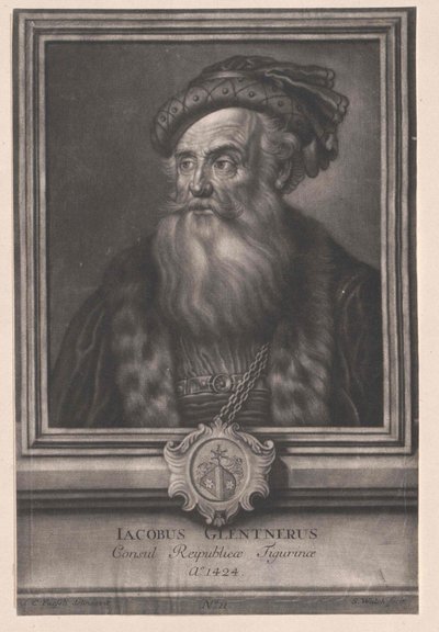 Jakob Glentner (afdrukken) door Artist Unknown