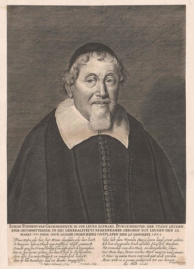 Johan Rippertsz van Groenendijck (print) door Artist Unknown