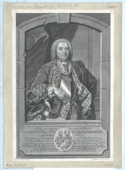 Johann Albrecht Andreas Adam Rieter von Kornburg en Kalbensteinberg door Artist Unknown