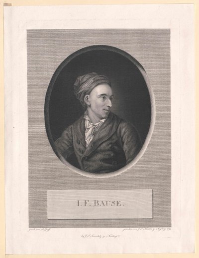 Johann Friedrich Bause door Artist Unknown