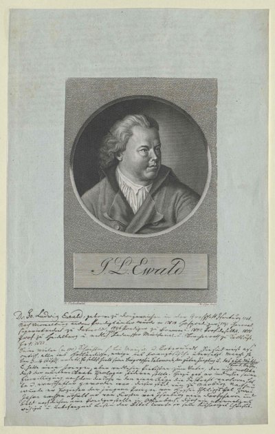 Johann Ludwig Ewald (druk) door Artist Unknown