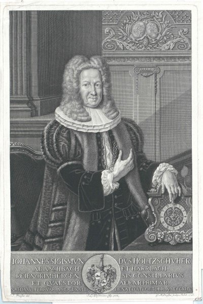 Johann Sigismund Holzschuher van Aspach en Harrlach door Artist Unknown