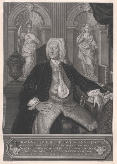 De heer Johann Wilhelm Widmann door Artist Unknown